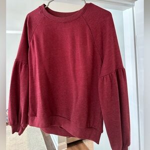 Aerie bubble sleeve crew neck sweatshirt